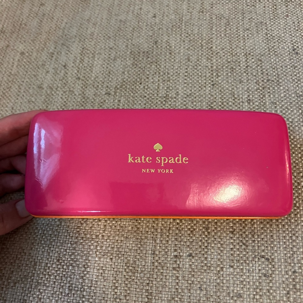 Kate spade pink and orange glasses case
